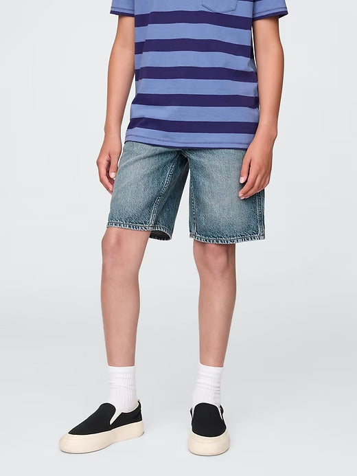 Gap Kids UltraSoft '90s Loose Denim Carpenter Shorts