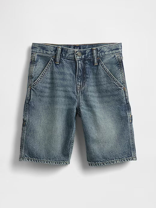 Gap Kids UltraSoft '90s Loose Denim Carpenter Shorts