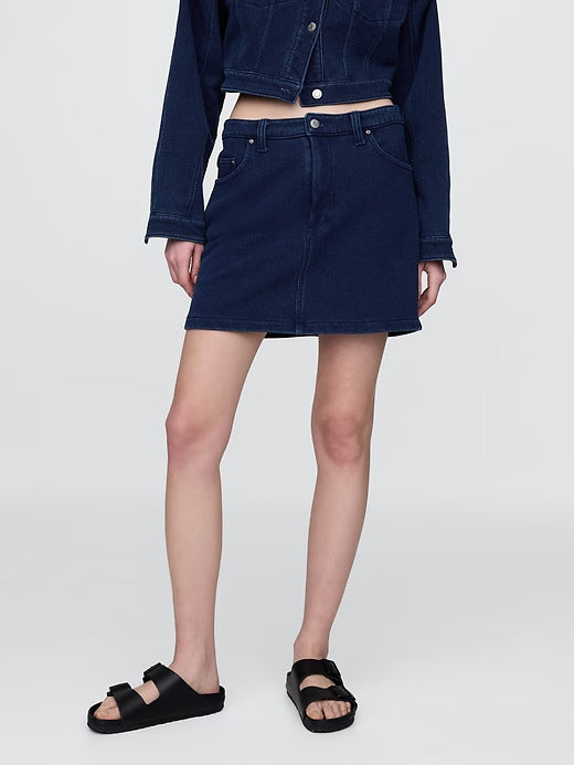Gap French Terry Denim Skirt