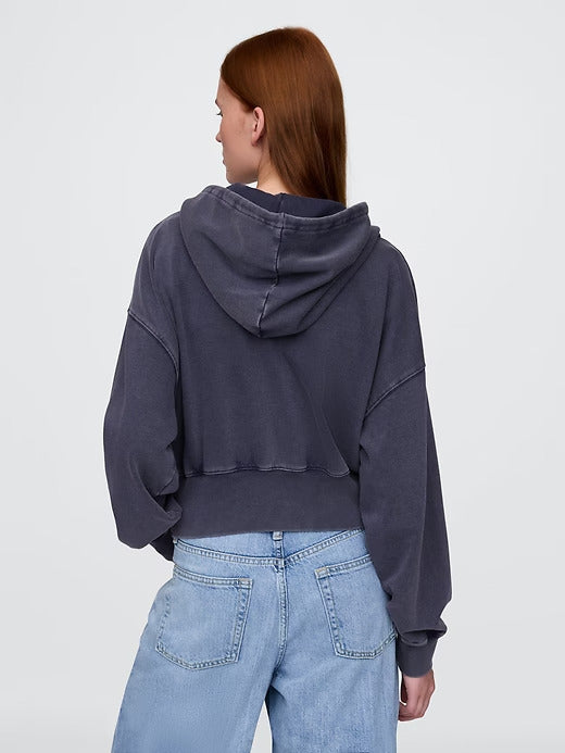 Gap Heavyweight French Terry Oversized Zip Wedge Hoodie