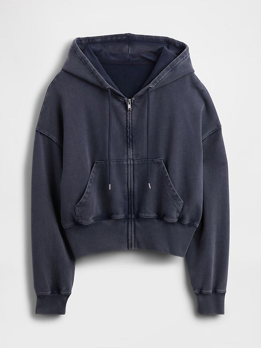 Gap Heavyweight French Terry Oversized Zip Wedge Hoodie