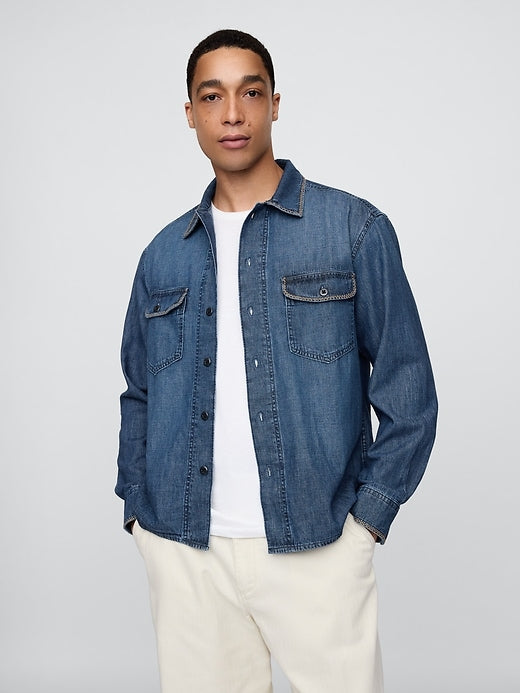 Gap Embroidered Denim Shirt