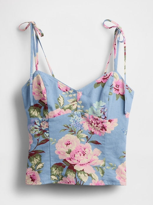 Gap Linen-Blend Tie-Strap Cami