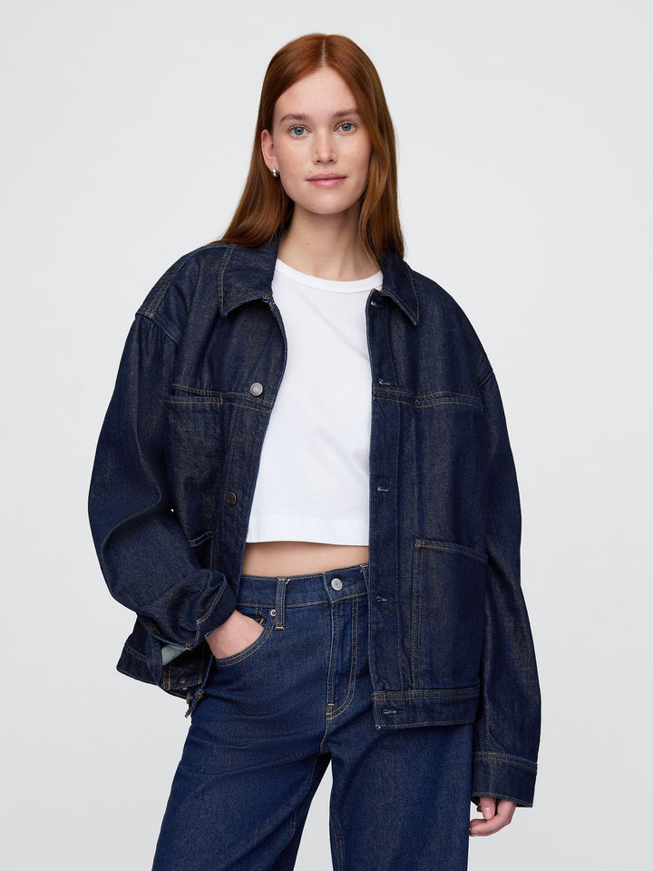 GAP UltraSoft Boxy Icon Denim Jacket