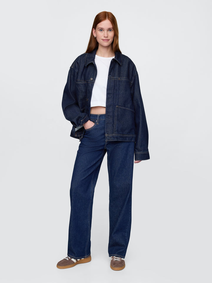 GAP UltraSoft Boxy Icon Denim Jacket
