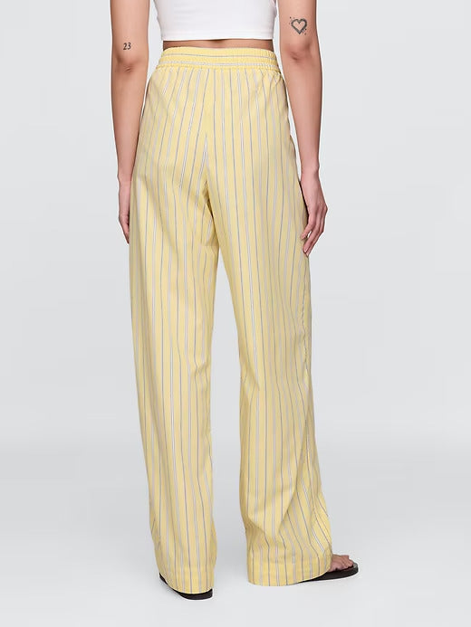 Gap Organic Cotton Poplin Easy Wide-Leg Pants