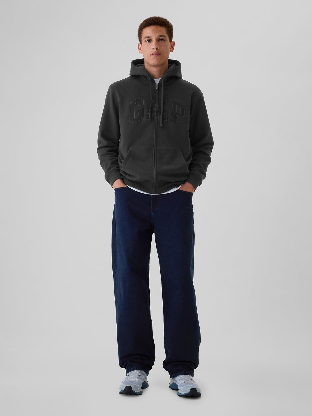 GAP VintageSoft Arch Logo Full-Zip Hoodie