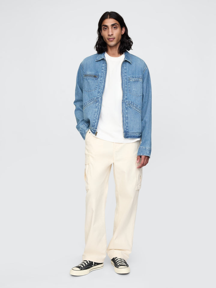 GAP Denim Zip Shirt Jacket