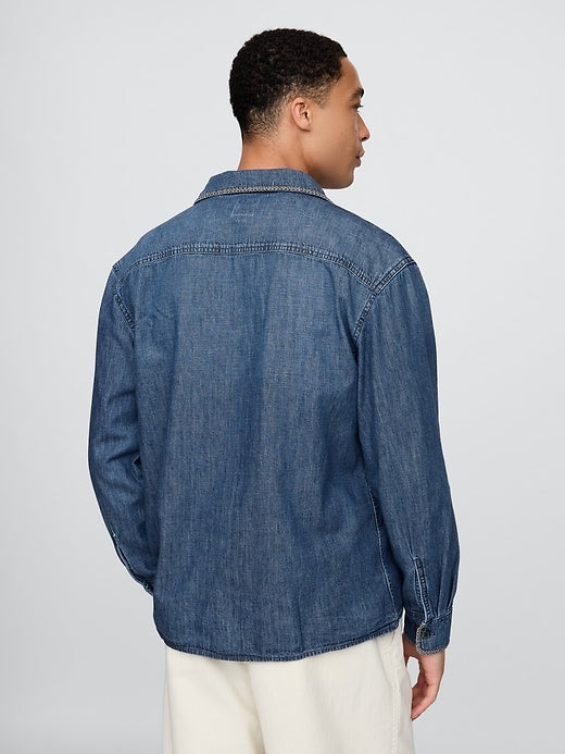 Gap Embroidered Denim Shirt