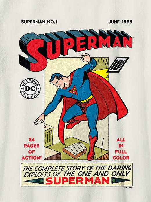 Gap Kids Superman Vintage Comic Graphic T-Shirt