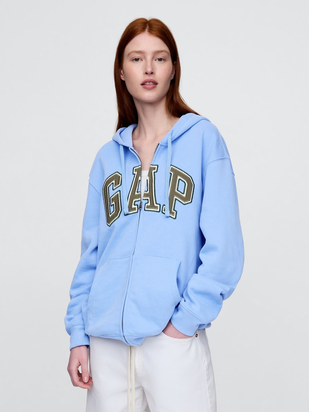 GAP VintageSoft Arch Logo Full-Zip Hoodie