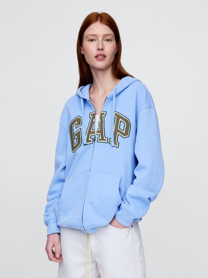 GAP VintageSoft Arch Logo Full-Zip Hoodie