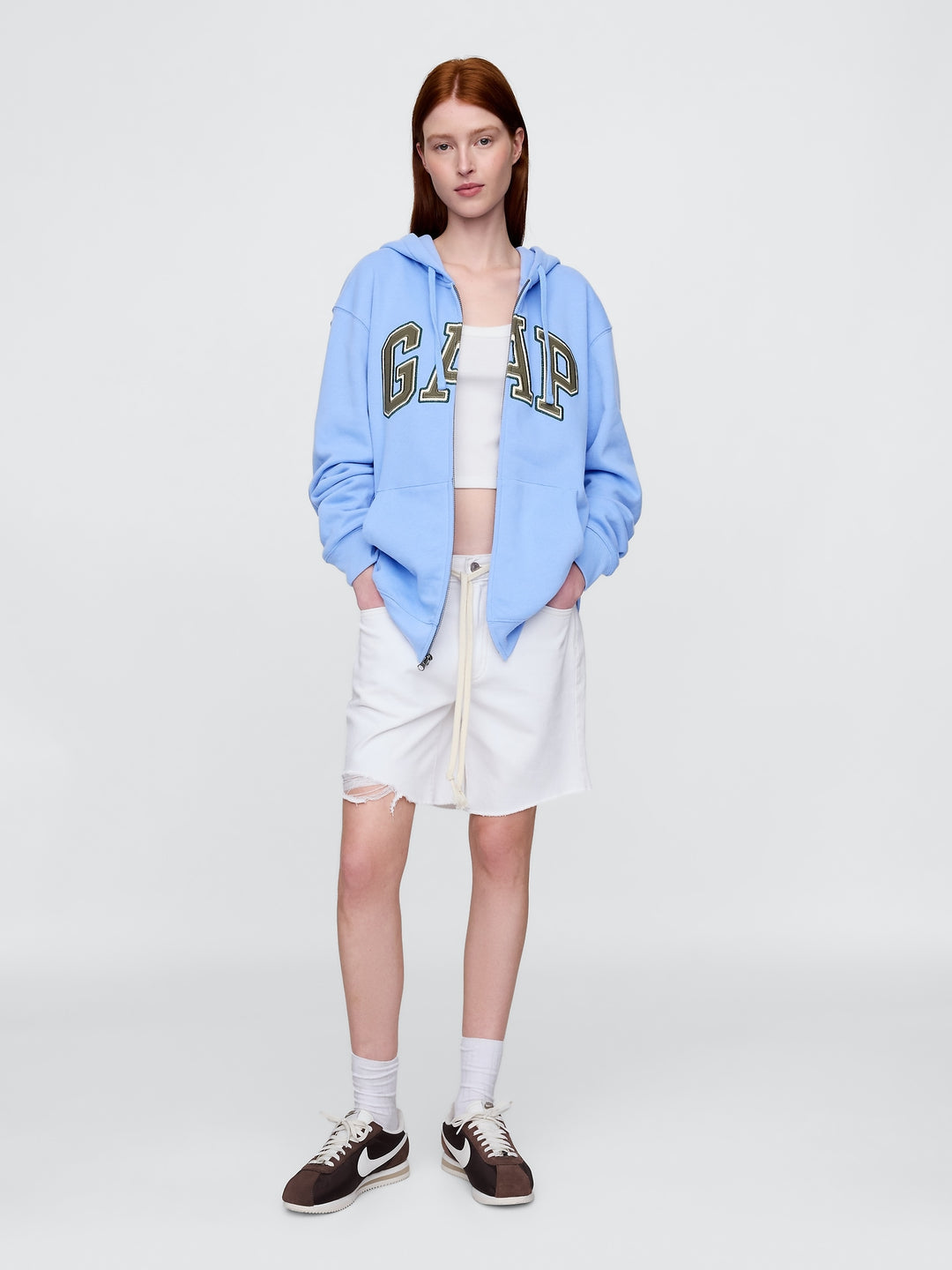 GAP VintageSoft Arch Logo Full-Zip Hoodie