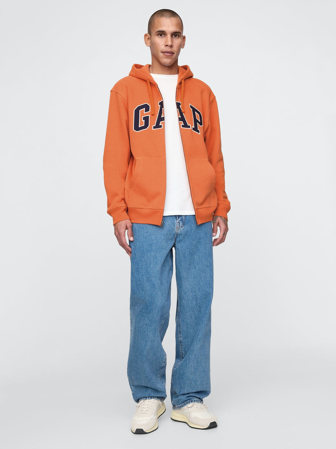 GAP VintageSoft Arch Logo Full-Zip Hoodie