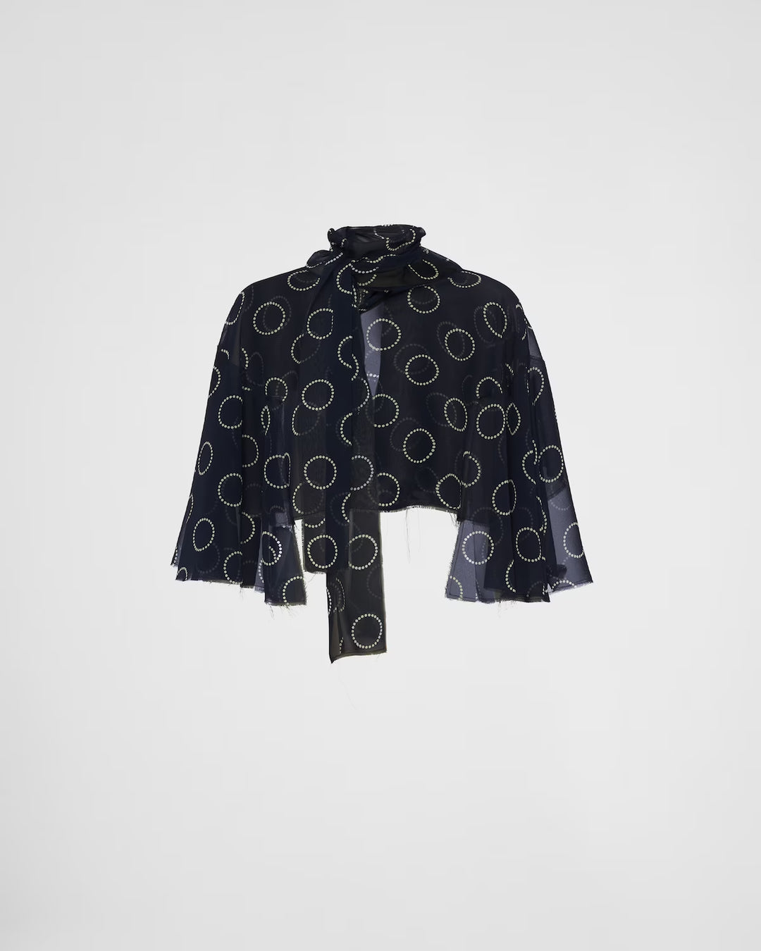 Prada Print silk cape