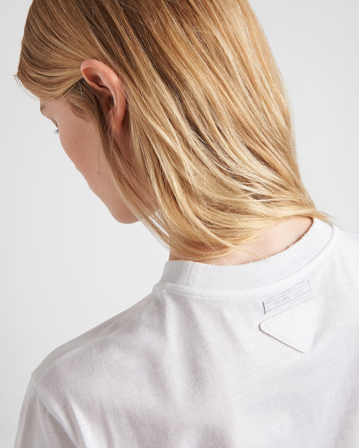 Prada Embroidered jersey T-shirt