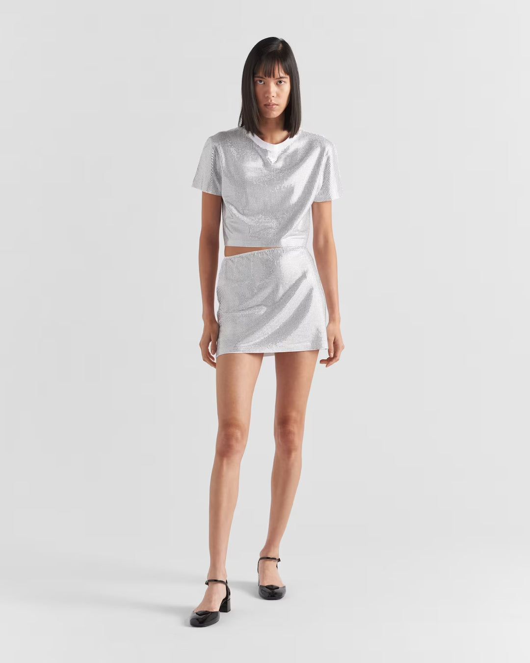 Prada Embroidered jersey T-shirt