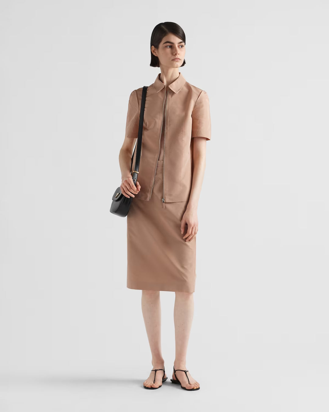 Prada Short-sleeved faille shirt