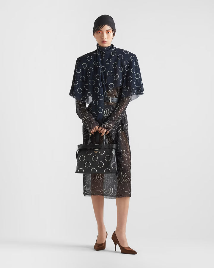 Prada Print silk cape