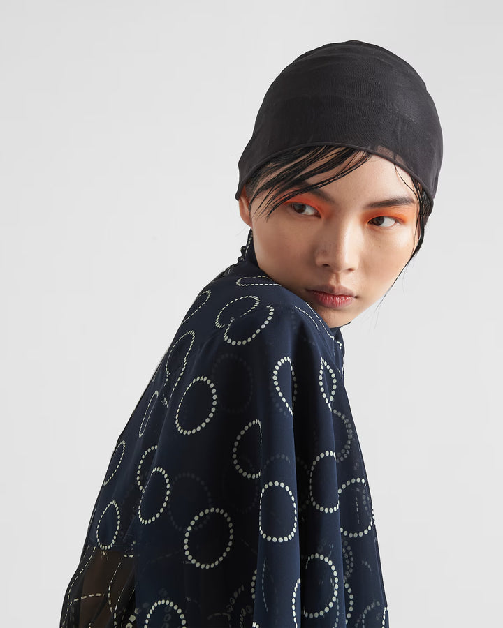 Prada Print silk cape