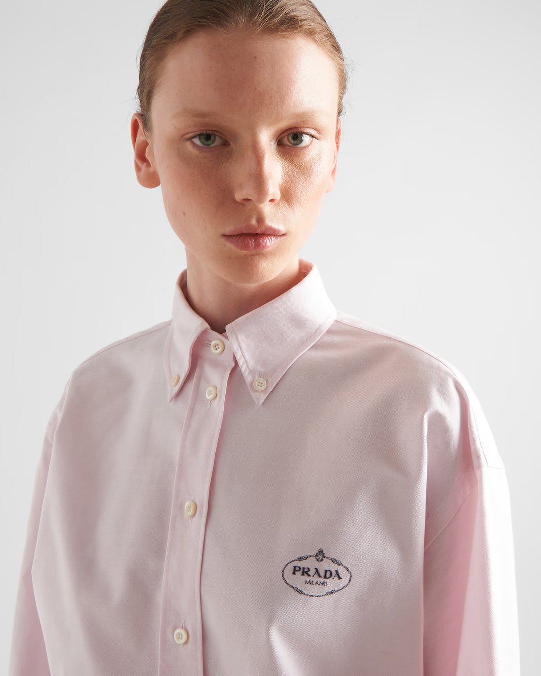 Prada Embroidered Oxford cotton shirt