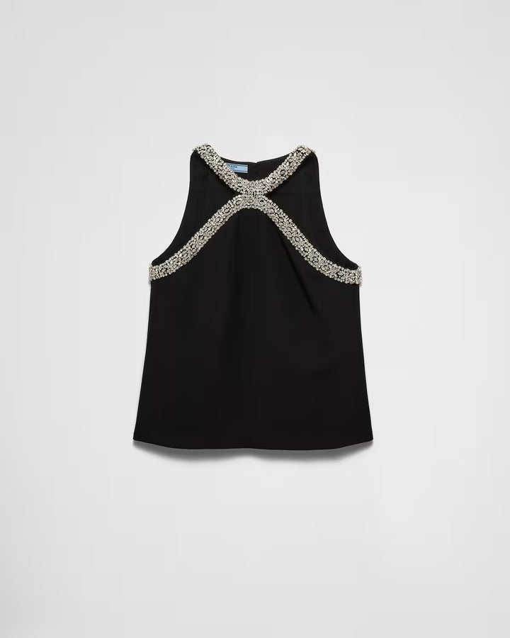 Prada Embroidered cady top