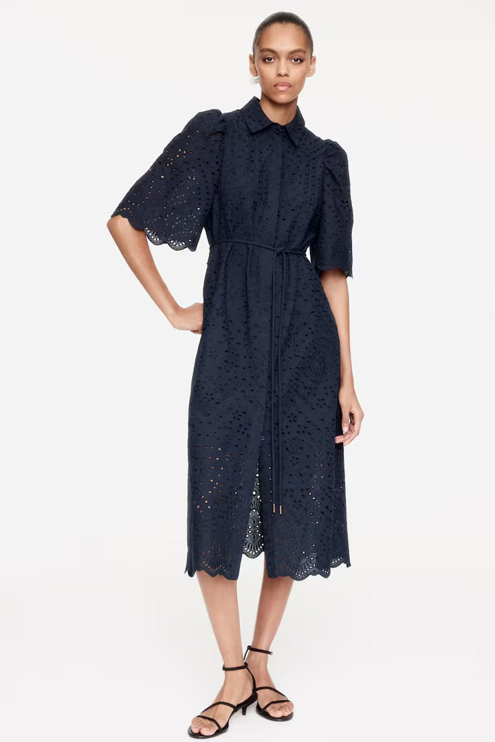 H&M Eyelet Embroidered Shirt Dress