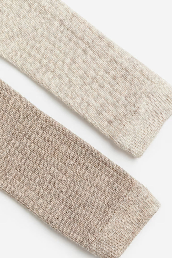 H&M 2-pack Ribbed Footless Tights