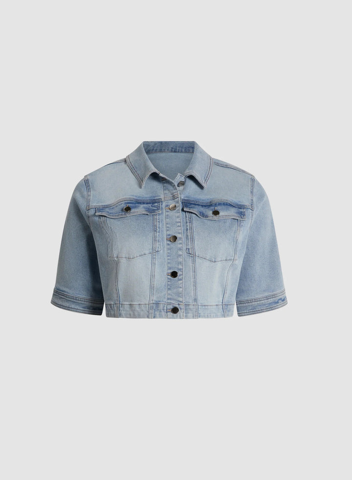 LAURA Cropped Denim Jacket
