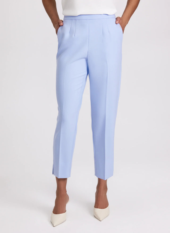 LAURA Pleated Slim-Leg Pants