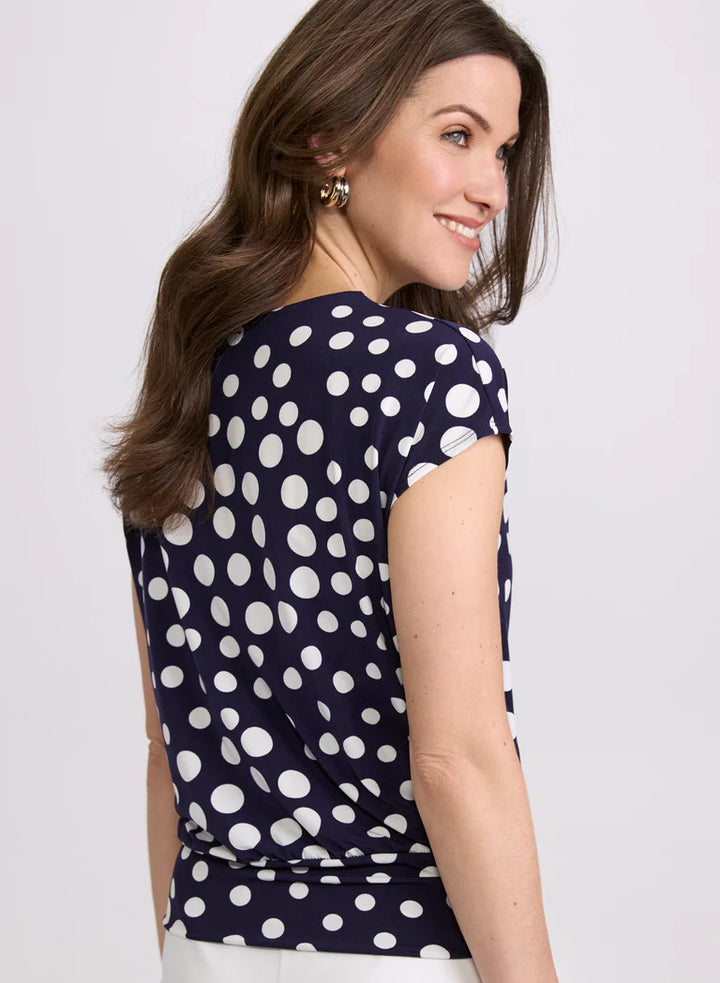LAURA Polka Dot Print Top