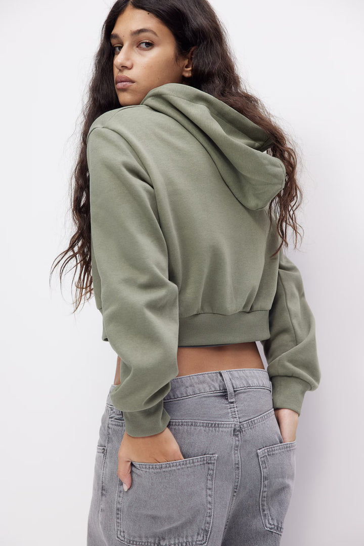 H&M Short Hooded Sweatshirt Jacket
