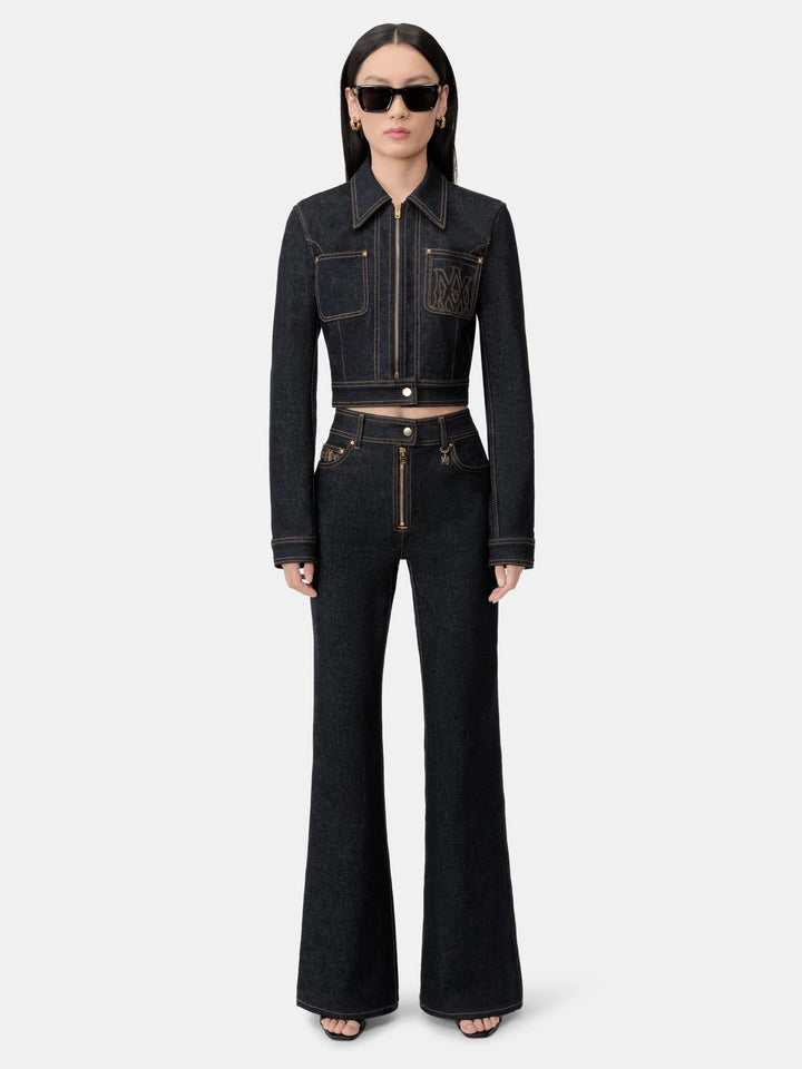 AMIRI WOMEN'S ZIP UP FLARE JEAN