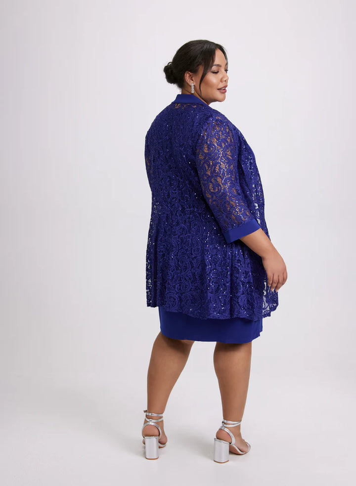 LAURA Sequined Lace Jacket & Dress Set