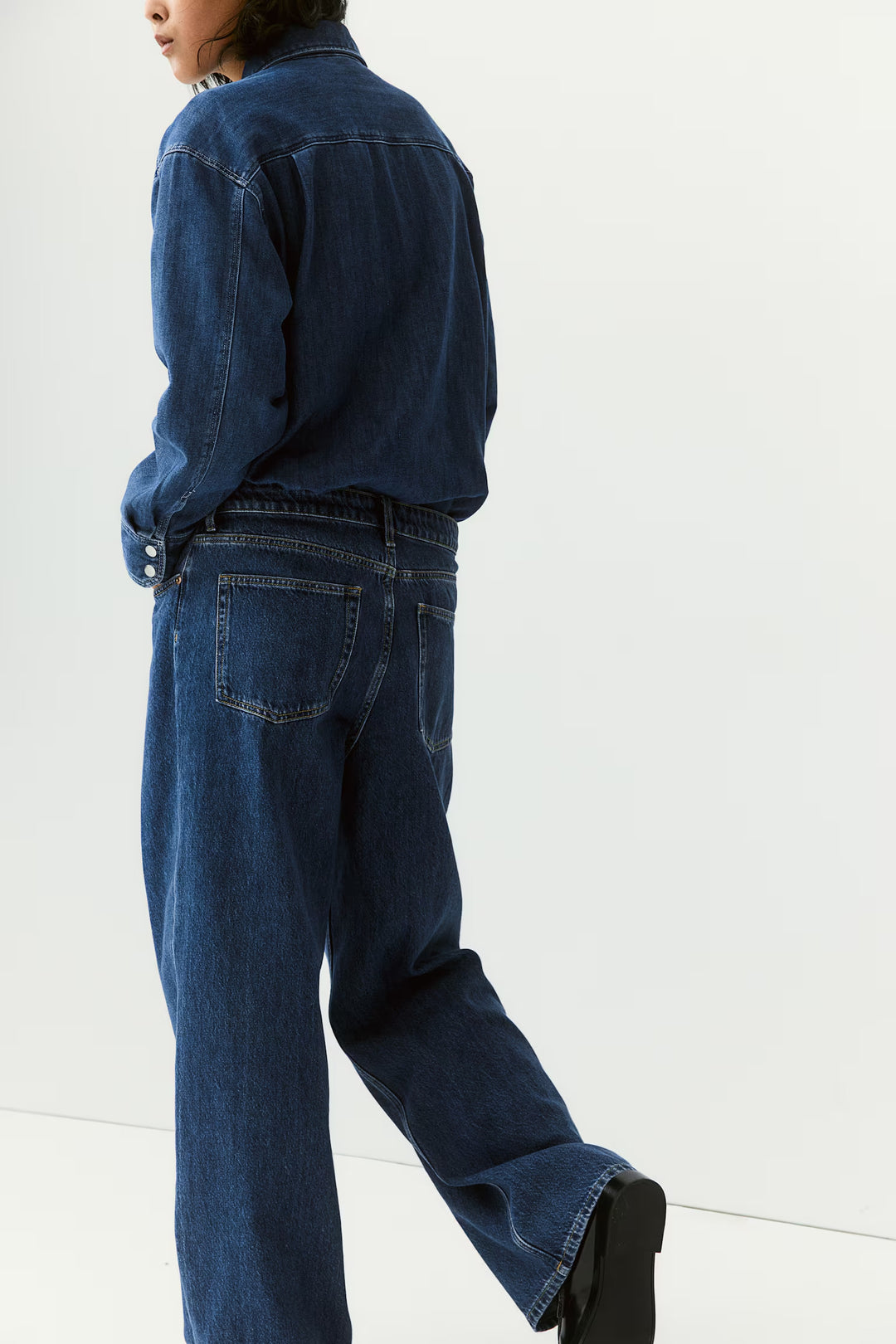 H&M Wide-leg Denim Pants