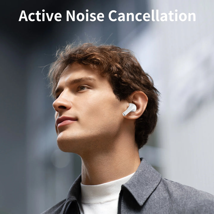 Wireless Bluetooth Touchscreen Earbuds,75H Bass Stereo Ear Buds with 6 EQ Modes,Multifunction LED Full Color VEATOOL Touchscreen Wireless Earphones with ENC Mic,ANC Noise Cancelling/Transparency Mode