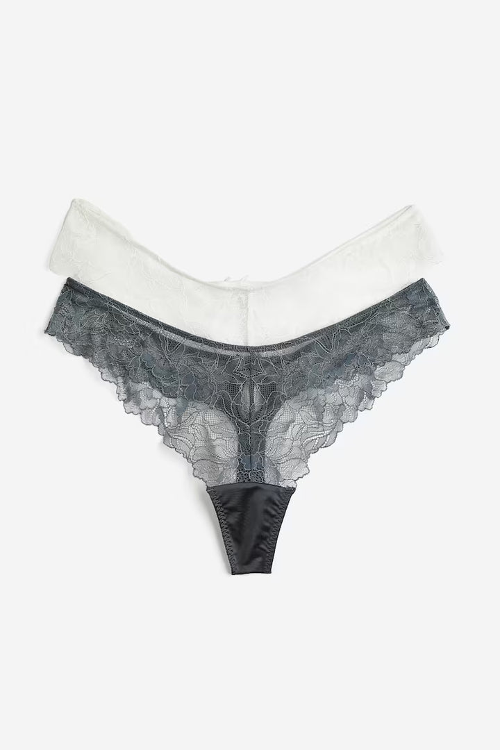 H&M 2-pack Lace Thong Briefs