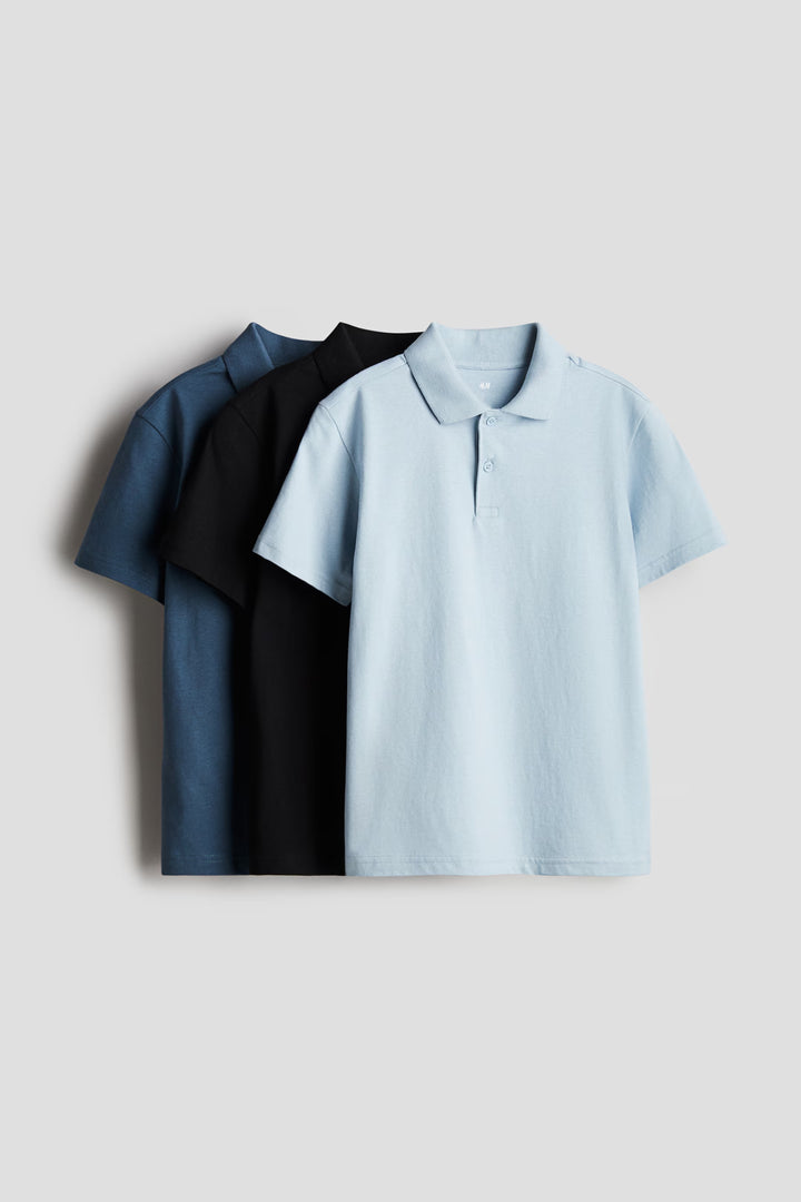 H&M 3-pack Cotton Polo Shirts