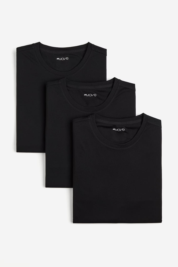 H&M 3-Pack Regular-Fit Sports Shirts with DryMove™