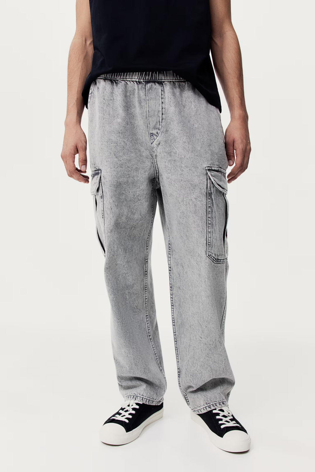 H&M Loose Cargo Denim Joggers