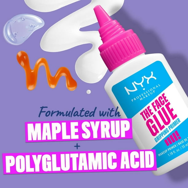 NYX Professional Makeup The Face Glue Gripping Primer, 24 hour wear & hydration