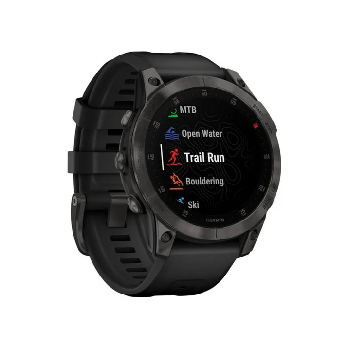 Garmin epix Gen 2, Premium active smartwatch, Health and wellness features, touchscreen AMOLED display, adventure watch with advanced features, black titanium