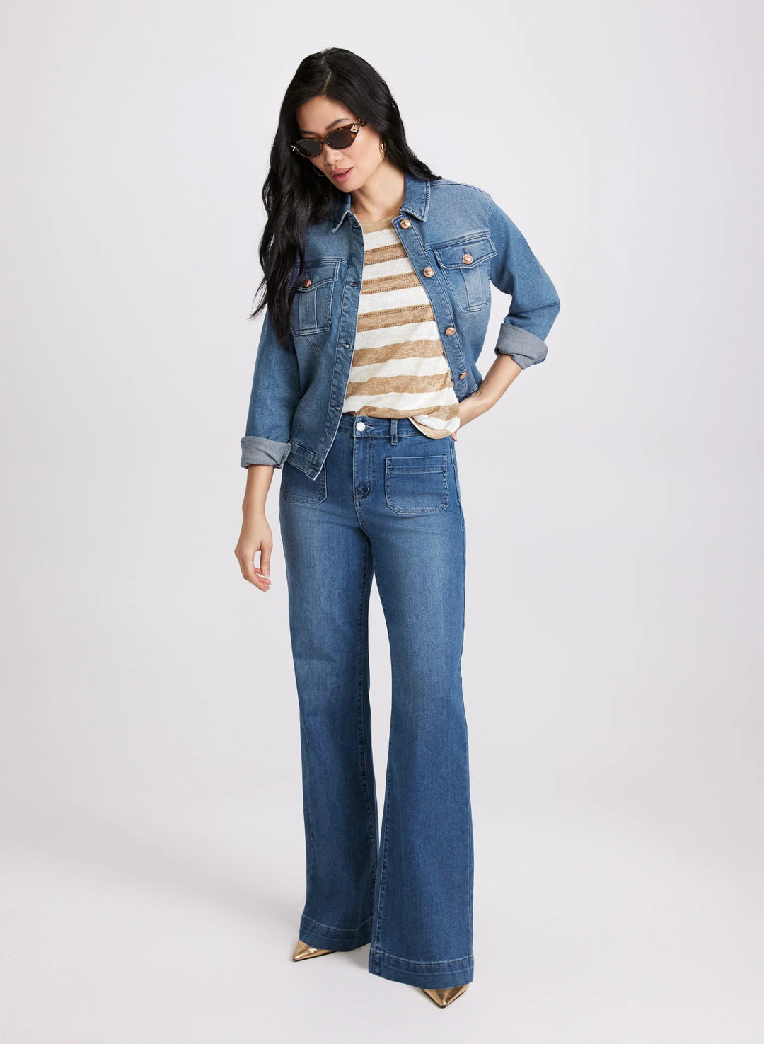 LAURA Button-Down Denim Jacket