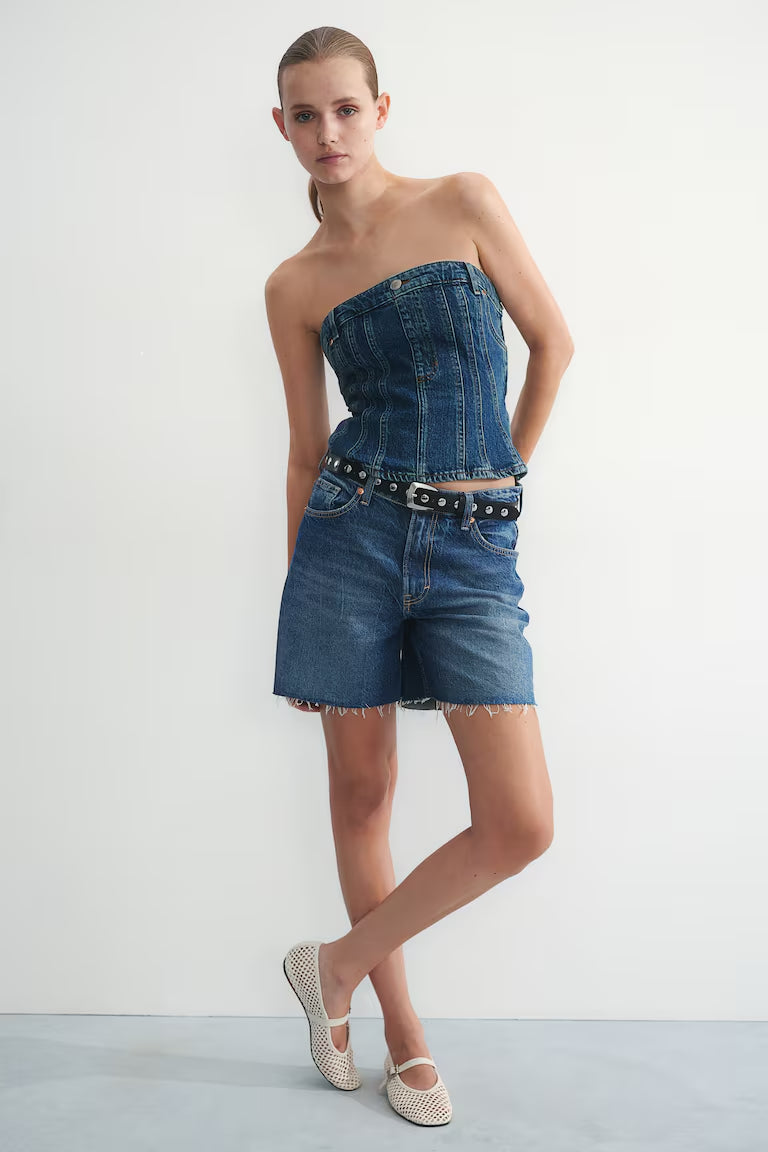 H&M DENIM BUSTIER