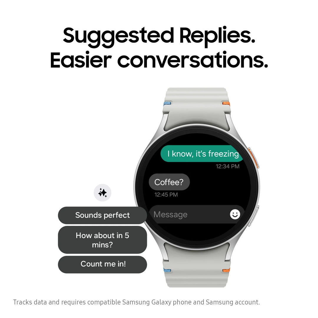 Samsung Galaxy Watch7 40mm Bluetooth and WiFi Aluminum Smart Watch, Cream