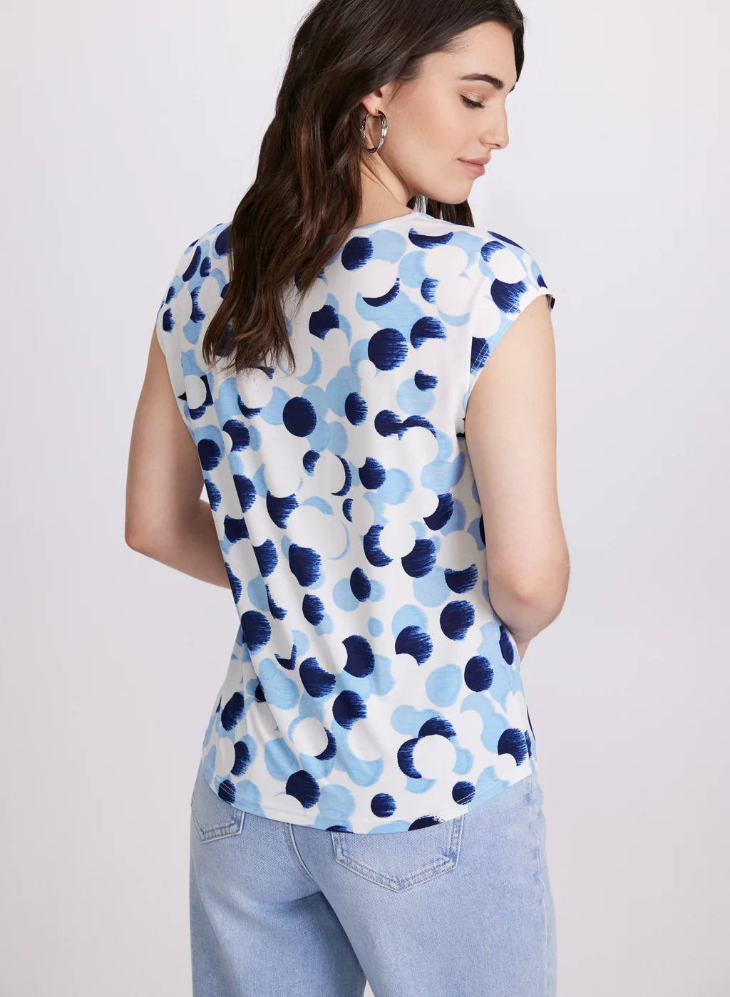 LAURA Abstract Dot Print Top