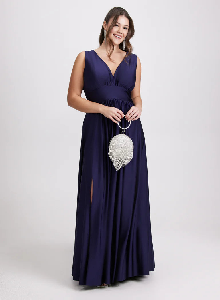 LAURA Plunging Neckline Maxi Dress