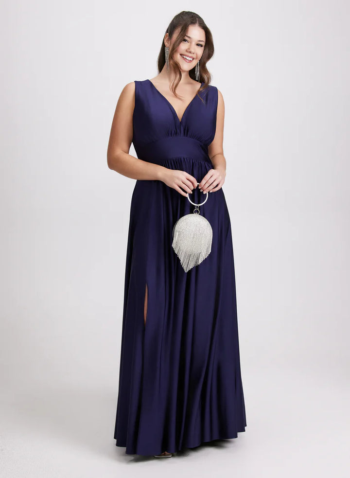 LAURA Plunging Neckline Maxi Dress
