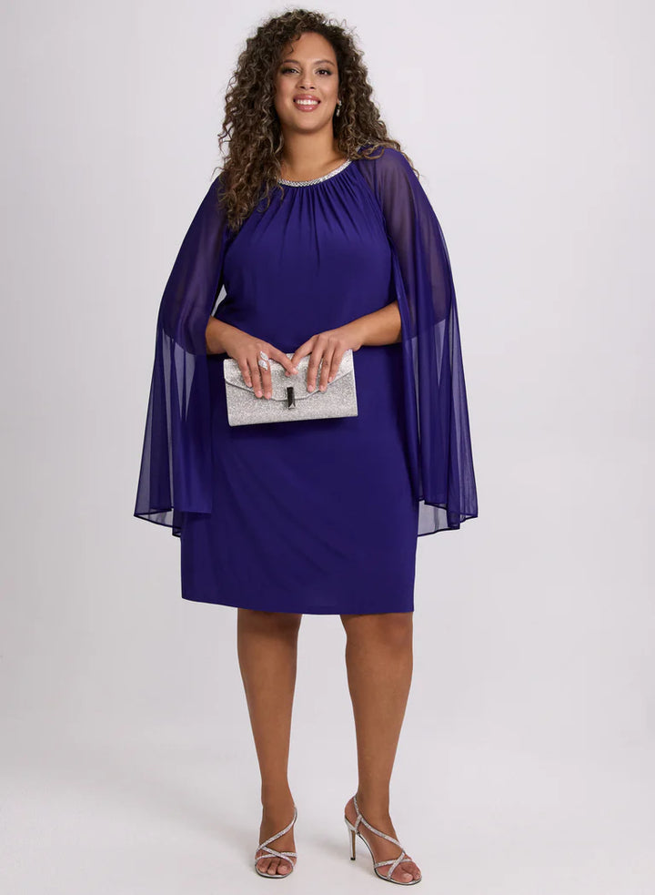 LAURA Jersey Dress & Chiffon Cape