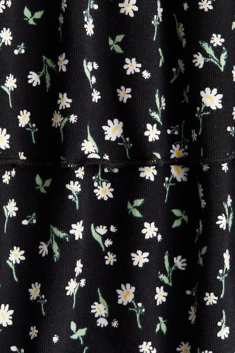 H&M Foldover-Waist Tiered Skirt